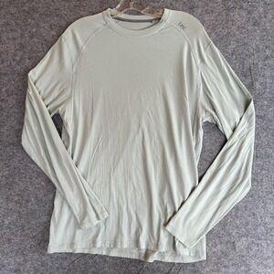 Tasc Shirt Mens Medium Green Bamboo Performance Long Sleeve Athletic Running